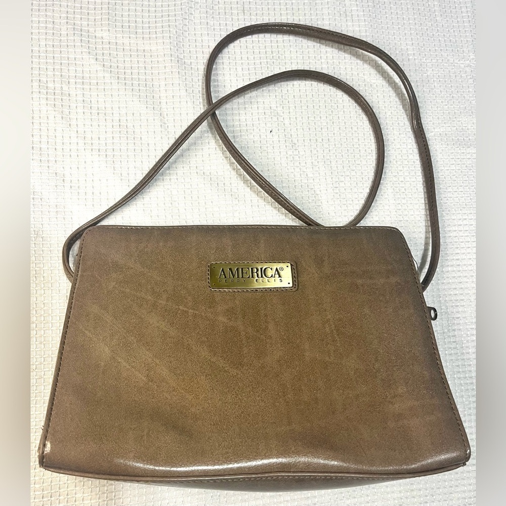 Perry Ellis America Brown Crossbody Purse